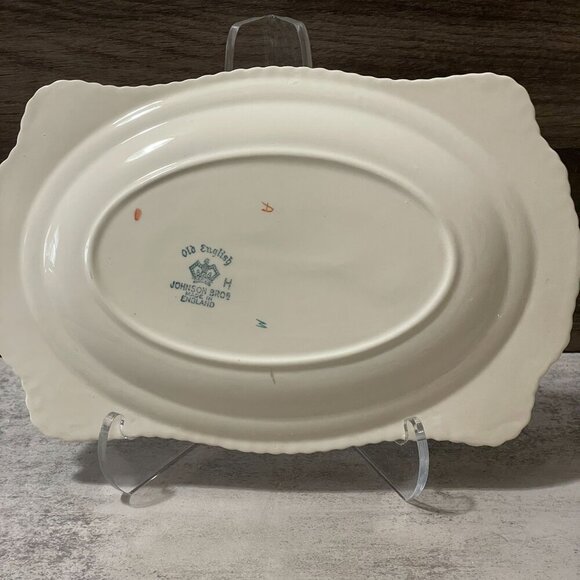 Vintage Johnson Brothers California Fruit 10.5" Oblong Beige Platter England 30s - Picture 7 of 7